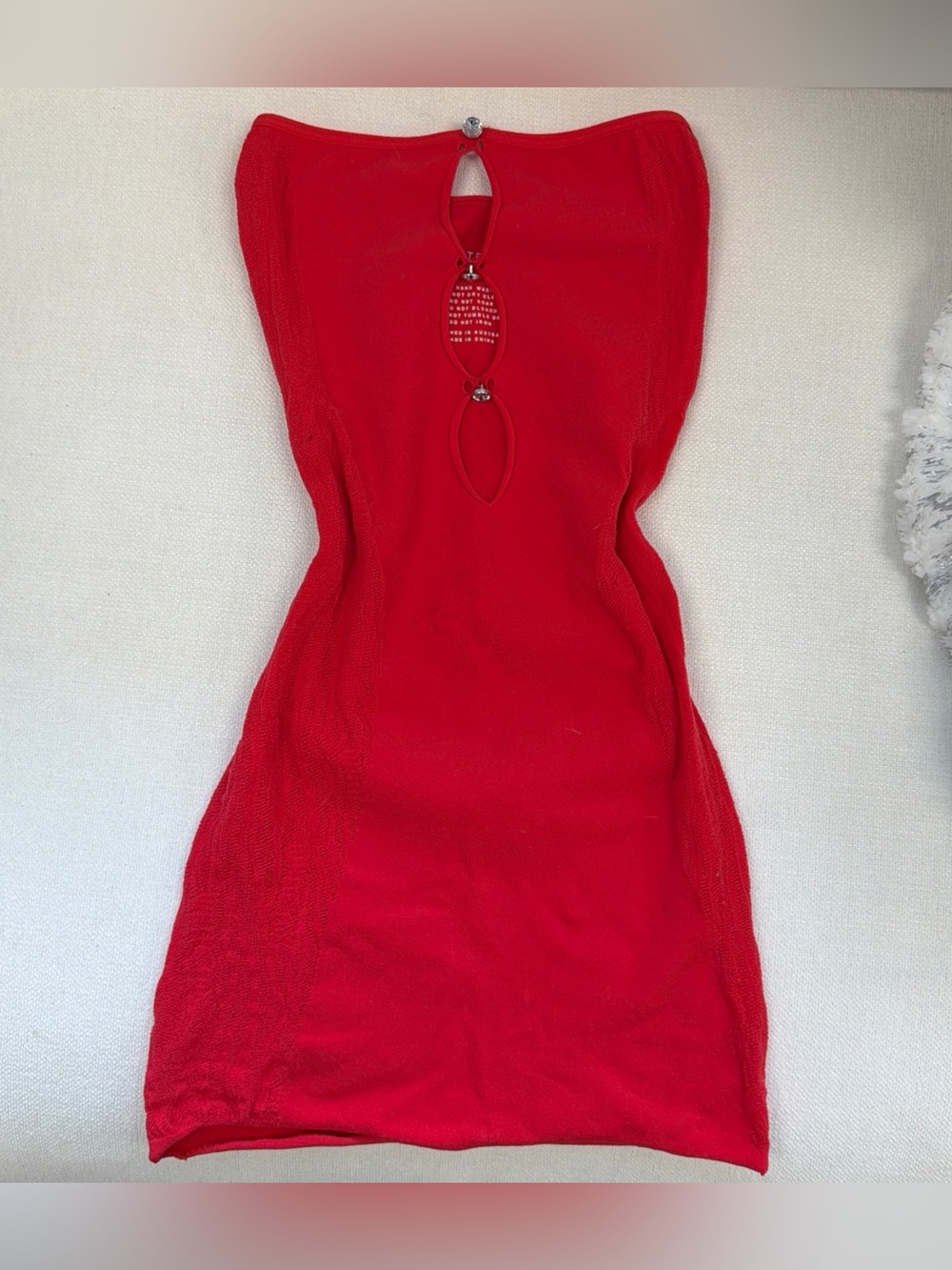 White Fox Boutique Red Bodycon Cut Out Mini Dress One Size
